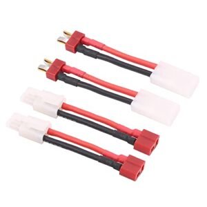rflaueo 4pcs RC Connector Adapter Compatible with Big Ta miya to T plug Style Male Female with 14awg 2inch Wire Perfect for RC Willey Orem Photos Enthusiasts