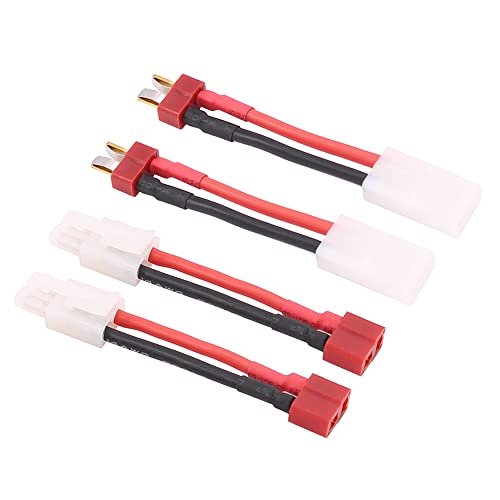 rflaueo 4pcs RC Connector Adapter Compatible with Big Ta miya to T plug Style Male Female with 14awg 2inch Wire Perfect for RC Willey Orem Photos Enthusiasts