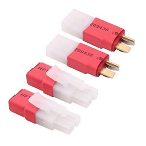 rflaueo 4pcs RC RO Ghoul Codes Compatible Big Tamiya to T Plug Style Male Female Connector Adapter