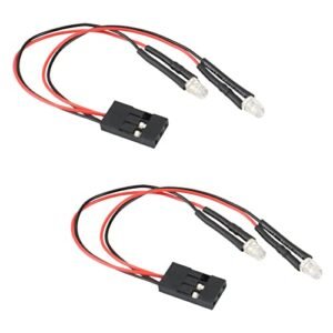 J&S RC Hobbies 2Pcs LED Headlights Upgrade Parts for 1/24 RC Crawler Car Axial SCX24 90081 AXI00001 AXI00002