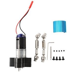 Booma RC Pizarra Metal Transmission 370 Motor with Drive Shaft Upgrade Accessories for C14 C24 B24 B36 MN D90 MN99S RC Car Black