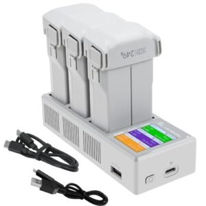 LYONGTECH Multifunction LCD Charger with Storage Charge for DJI Mini 4 Pro Mini 3 3 Pro Battery Ideal for RC Plane Storage