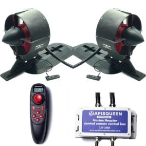 ApisQueen U92 12V 300KV Underwater Thruster Set with Remote Control ESC 21.4Kg Thrust Brushless Motor for Enhanced RC Propeller Thrust in Kayaks Inflatable Boats Paddle Boards
