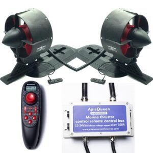ApisQueen 24V 150KV Underwater Thruster U92 Set with 6 Channel Remote Control and ESC 23.6Kg Thrust Brushless Motor for Kayaks Inflatable Boats Paddle Boards