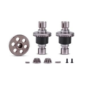 HAIBOXING 1 12th Scale RC Car Spare Parts Sintered Steel Spur Gear Drive Pinions Steel Machine Diff Complete with Metal Cups for Fast Lane Machine RC Parts