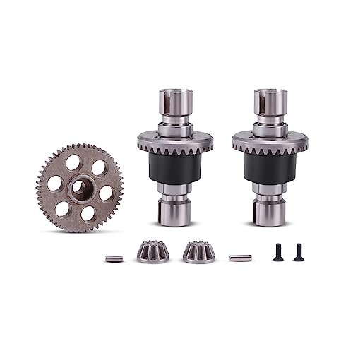 HAIBOXING 1 12th Scale RC Car Spare Parts Sintered Steel Spur Gear Drive Pinions Steel Machine Diff Complete with Metal Cups for Fast Lane Machine RC Parts