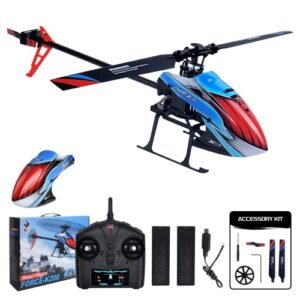 CKYSCHN WLtoys K200 4CH RC Helicopter with 2 RC Body Shells 2 Battery 2.4G Remote Control One Key Take Off Landing for Adults