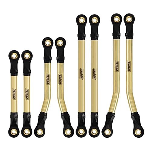 INJORA Brass High Clearance RC Crawler Suspension Links Set for TRX4M Bronco Defender 1/18 Scale Upgrade Parts 38g Set