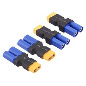 rflaueo 4pcs XT60 to EC5 Male Female RC Connector Adapter for Chet Holmgren RC Enthusiasts E25 4