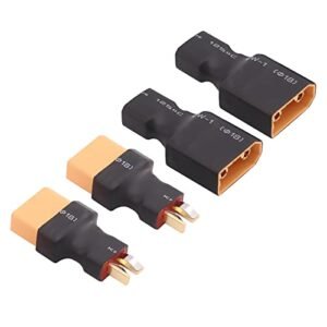 rflaueo 4pcs T-Plug Style to XT90 Male Female RC Connector Adapter(E11-4)