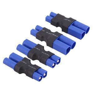 rflaueo 4pcs EC3 to EC5 Male Female RC Connector Adapter for RC Nitro Engines Supercharged E37 4
