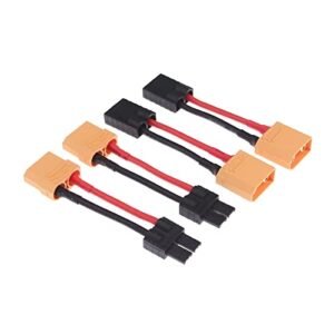 rflaueo 4pcs TRX to XT90 Male Female RC Connector Adapter with 14awg 2in Wire Perfect for RC Willey Ogden Hours Enthusiasts