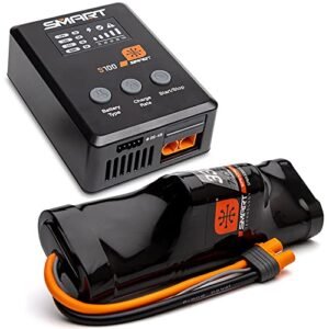 Spektrum Smart Powerstage Surface Bundle Fast Lane RC 9.6 V NiMH Rechargeable Battery Pack with S100 Charger SPMXPSS100