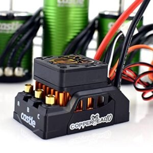 Castle Creations Copperhead 10 Sensored ESC and 1415 2400Kv Motor Combo for RC Monster Trucks