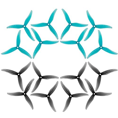 GEMFAN Hurricane 5536 3 Blade FPV Propellers for 210mm 250mm Drones Optimizing KV Rating on RC Motors 16pcs Clear Blue and Gray