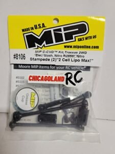 MIP 8106 C CVD Axles Kit for Nitro RC Trainer Cars Including CHICAGOLAND RC Sticker Compatible with T R A X X A S Slash Nitro Rustler Stampede 2WD vxl DRIVESHAFTS