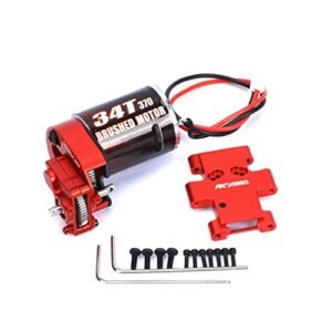 RCAWD New Bright RC Motor Swap Enhanced 370 Motor 34T Gear Housing Transmission for FMS 1/18 Series