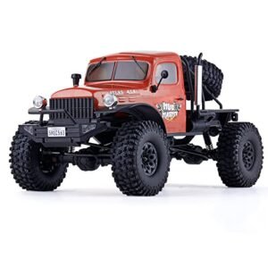 Fms Rochobby 1 10 Atlas Ready Set RC Crawler Truck 4X4 with RC Fire Truck Body Lighting 2.4GHz Radio Ball Bearing Metal Gear Full 4 Link Suspension for Adults and Kids Red