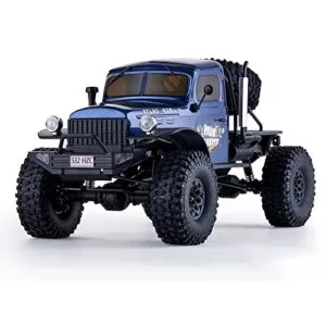FMS Rochobby 1 10 Atlas Ready Set RC Crawler Truck 4X4 with Chevy RC Truck Body Lighting 2 4GHz Radio Ball Bearing Metal Gear Full 4 Link Suspension for Adults Blue