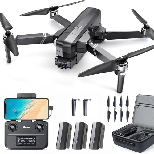Ruko F11GIM2 Drone with 3 Batteries 4K 2 Axis Gimbal EIS Camera Auto Return Home Brushless Motor 6 Level Wind Resistance