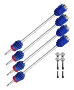 RCMYou Magazine RC Upgrades Part for 1/10 T Maxx Revo E Maxx First Generation Drive Shaft Axles Front Rear 45 Steel Driveshafts CVD Upgrades Parts Hop up Replace 5451R 4 Pack Navy Blue More Powerful