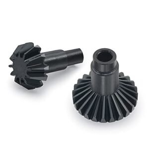 BRKRC 24T 12T Steel Alloy Helical Differential Gear Kit for 1/18 RC Crawler Car TRX4M Bronco Defender Upgrade Parts Compatible with Marton Brothers RC Wheels