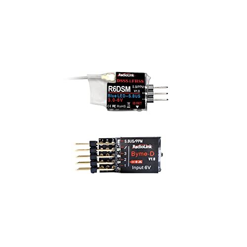 Radiolink R6DSM 10 Channels Receiver and Byme D 3 Channels Stabilizer Flight Controller Kit for Delta RC 33 Planer
