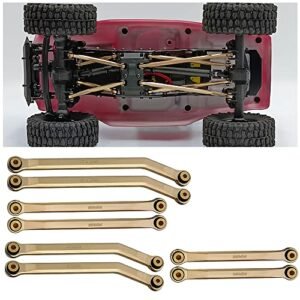 RCLIONS Higher Extra Clearance RC Links Linkage Set for 1 24th Axial SCX24 Deadbolt AXI90018 AXI00004 RC Crawler Car Upgrades Parts Gold Discount RC Car Parts
