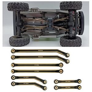 Croboll RC Car Parts Aluminum Alloy RC Linkage Suspension Links Set for 1 24th Axial SCX24 Deadbolt AXI90081 AXI00004 RC Crawler Car Upgrades