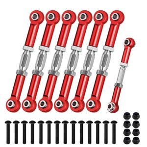 Traxxas Stampede RC Monster Truck Aluminum Adjustable Turnbuckles Camber Links Toe Link Upgrade Parts 60 70mm Eye to Eye Red