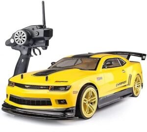 SREJNGL RC Sports Car, Speed 70KM/H Drift Car with LED Light, 1:10 Scale, 2.4Ghz with 2 Batteries, Xmas Gift