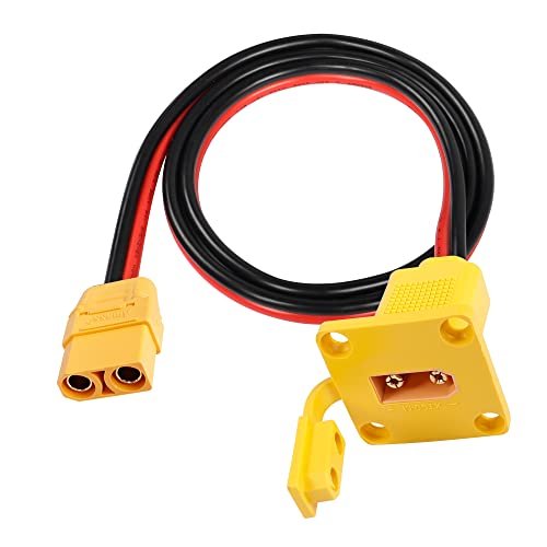 RIIEYOCA XT90 Adapter with Mount Panel Cable 10AWG XT90 Male Plug to Female Power Cable for Ramy RC Globemaster RC Lipo Battery Solar Panel E bike Skyzone FPV Monitor Power Supply 1M