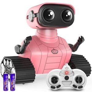 Hamourd Rechargeable Remote Control Toy RC Robot for Girls with LED Eyes Dance Moves and Music Age 6 8