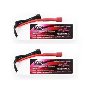 CNHL 2200mAh 3S Lipo Battery 30C 11.1V with T Plug for RC Truck Images and More 2 Packs