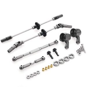 REHOC Upgrade Steel Gear Bridge Axle Gear Steering Cup Kit for MN D90 D91 MN99 MN99S 1/12 RC Car Spare Parts F R