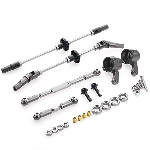 REHOC Upgrade Steel Gear Bridge Axle Gear Steering Cup Kit for MN D90 D91 MN99 MN99S 1/12 RC Car Spare Parts F R
