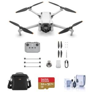 DJI Mini 3 Drone Bundle with RC Engineering Injector Cleaning Kit RC N1 Remote Controller 64GB microSD Card and Accessories