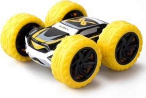 Exost 360 Cross Yellow RC Stunt Car All Terrain Double Sided Rotation Durable Tires for Kids 5 and Up