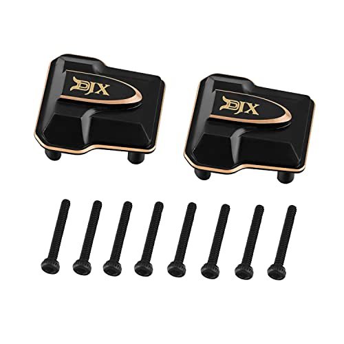 DJX CNC Machined Brass Diff Cover Set for 1/18 RC Crawler Cars Compatible with TRX4M Upgrade Parts and GQ RC Tires