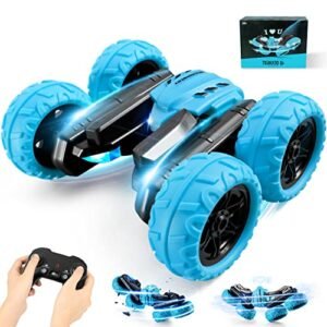 FUUY RC Crawler LED Rotate Stunt Car 4WD Monster Truck Toy for Boys and Girls