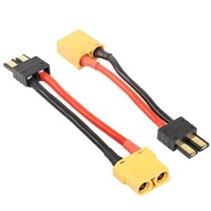 YACSEJAO TRX to XT90 Adapter 12AWG RC LiPo Battery Connector Compatible with RC Henning Coffee Company Car Truck FPV Battery Charger