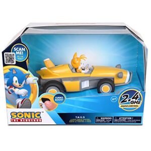 Sonic Racing Turbo Nitro RC Car Tails The Fox NKOK 603 2.4GHz Remote Controlled with Turbo Boost Officially Licensed Sega Sonic The Hedgehog Battery Powered for Ages 6 and Up