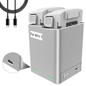 MVMOD Mini 3 Pro Battery 2 Pack with Charging Hub, 7.38V 3850mAh 47minis Flight Time Intelligent Batteries Plus for DJI Mini 3/3 Pro Drone