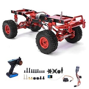 VBESTLIFE 1/16 Car Frame,Car Frame Upgrade Part with Electronic Devices Fit for C24 C14 1/16 Car (Red)