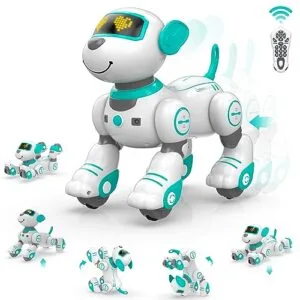 Vivitar Robo RC Robot Destroyer Interactive Programmable Robot Dog Toy for Kids with Remote Control and Stunt Functions