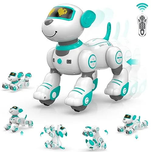 Vivitar Robo RC Robot Destroyer Interactive Programmable Robot Dog Toy for Kids with Remote Control and Stunt Functions