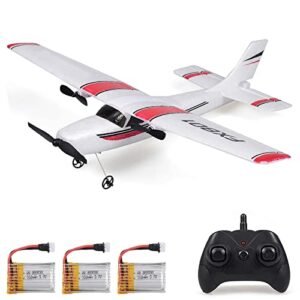 GoolRC RC EPP Flying Wing 2.4GHz 2 Channel Remote Control Airplane Easy to Fly with 3 Batteries for Adults and Beginners