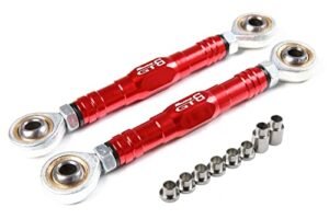 GTB CNC Aluminum Steering Linkage Pull Tie Rod Set for 1 5 Scale RC Snowmobile Losi Desert Buggy DBXL E 2 0 Upgrade Parts Red Steering