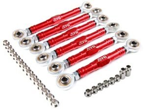 GTB CNC Aluminum Front Rear Steering Linkage Pull Tie Rod Set for 1 5 RC Car Losi Desert Buggy DBXL E 2 0 Upgrade Parts Red 3d Printed Rc Buggy