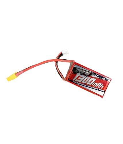 Fms Lipo Battery 11.1V 1300mAh 25C 3S Lithium Battery for Disco RC Plane and 1200mm Super EZ 1220mm Ranger Models